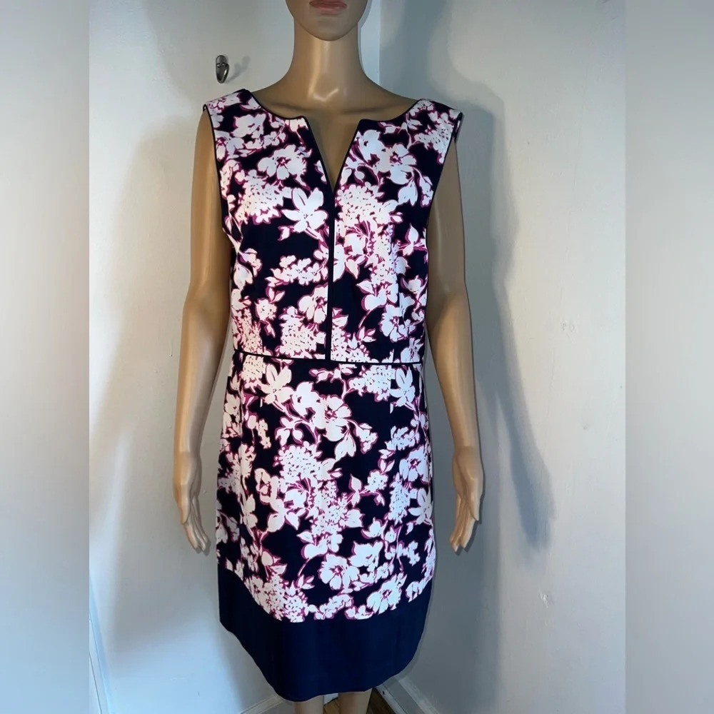 Tommy Hilfiger,12, sleeveless, midi floral, rear zip‎ hook&eye closure dress